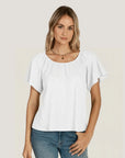 Masie Flutter Sleeve Top