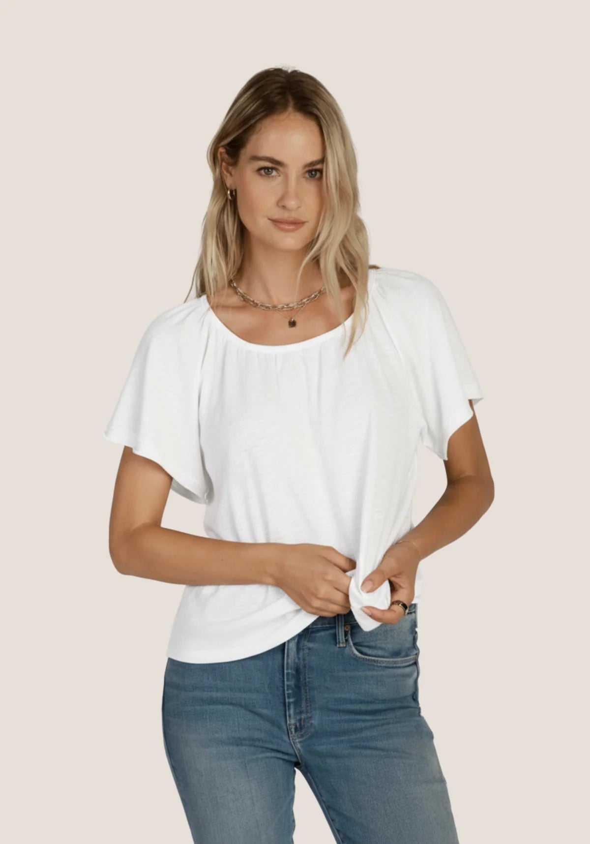 Masie Flutter Sleeve Top