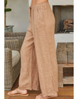 Coco Italian Linen Tie Waist Pants with Pockets