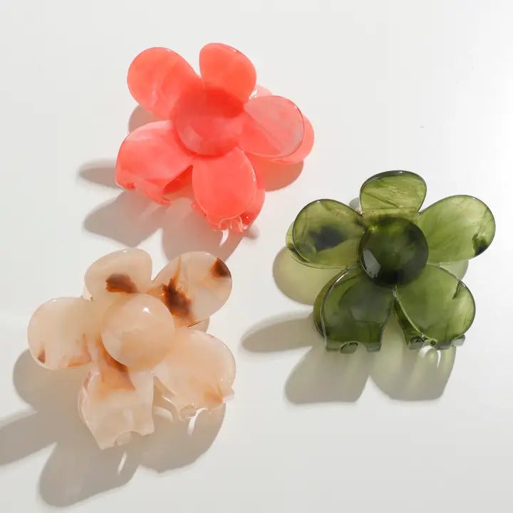 Jasmine Meadow Medium Flower Claw Clip-Assorted