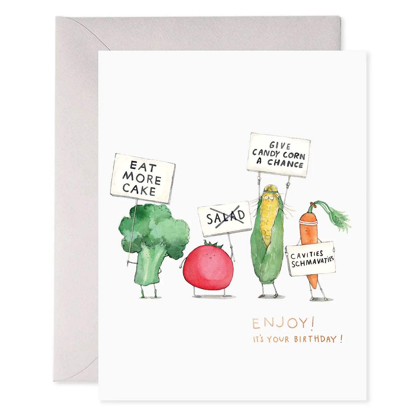 E.Frances Veggie Strike Birthday Greeting Card