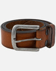 Ari Unisex Vintage Leather Belt-Camel
