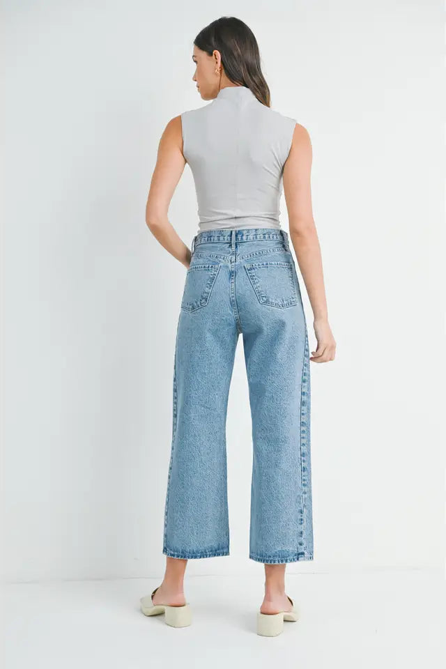 Just Black Barrel Jean Twist Medium Denim