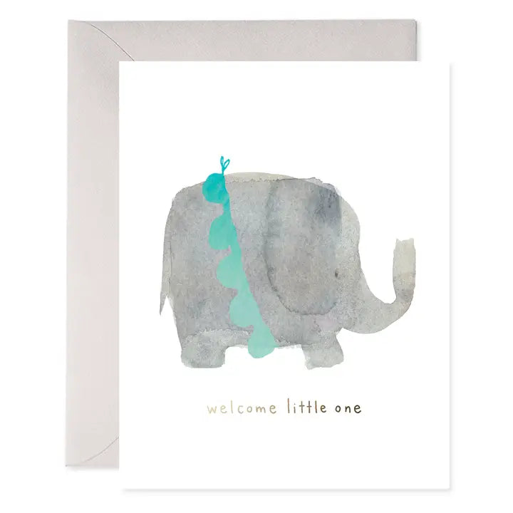 E. Frances Welcome Little One Elephant Greeting Card