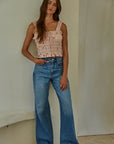 I Heart You Too Smocked Crop Tank
