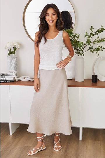 Bella Linen Maxi Skirt