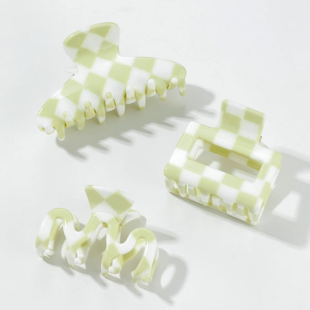 Checkmate Hair Claw Clip