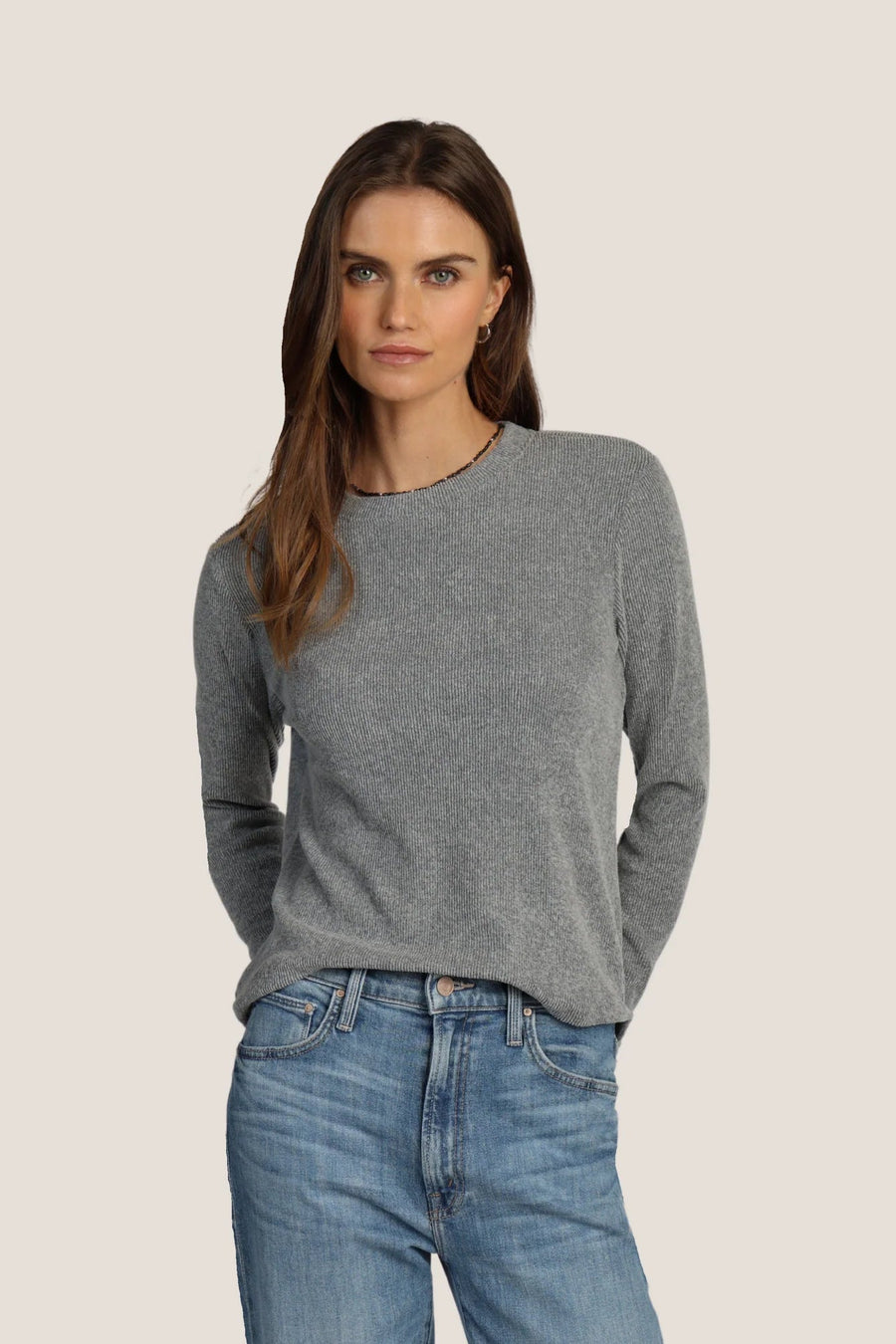 Cozy Rib Crewneck Long Sleeve T-Shirt