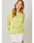 Open Stitch High Low Sweater