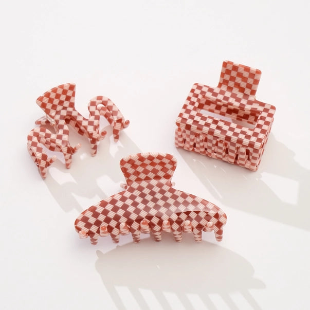 Checkmate Hair Claw Clip