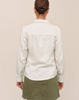 Bella Dahl Fitted Trucker Shirt-Ivory