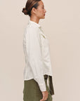 Bella Dahl Fitted Trucker Shirt-Ivory