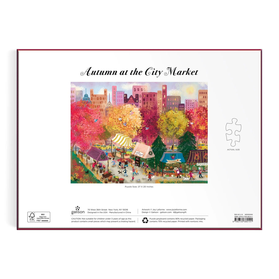 Autumn at the City Market 1000 Piece Puzzle