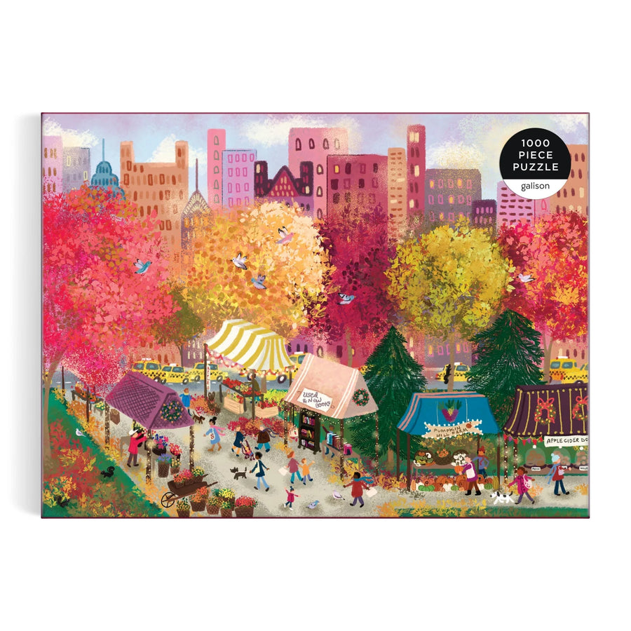Autumn at the City Market 1000 Piece Puzzle