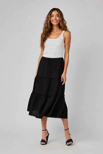 Bella Dahl Smocked Waist Gathered Skirt