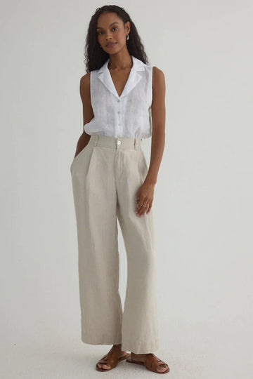 Bella Dahl Pleated Wide Leg Ankle Pant