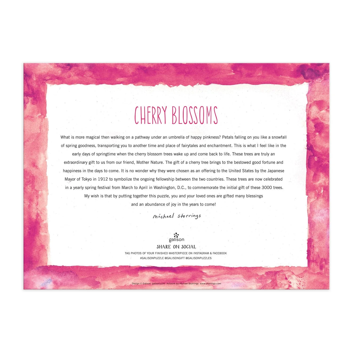 Michael Storrings Cherry Blossoms 1000 Piece Jigsaw Puzzle