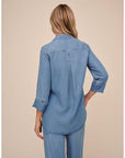 Bella Dahl Shirt Tail Button Down-Indigo Harbor Wash