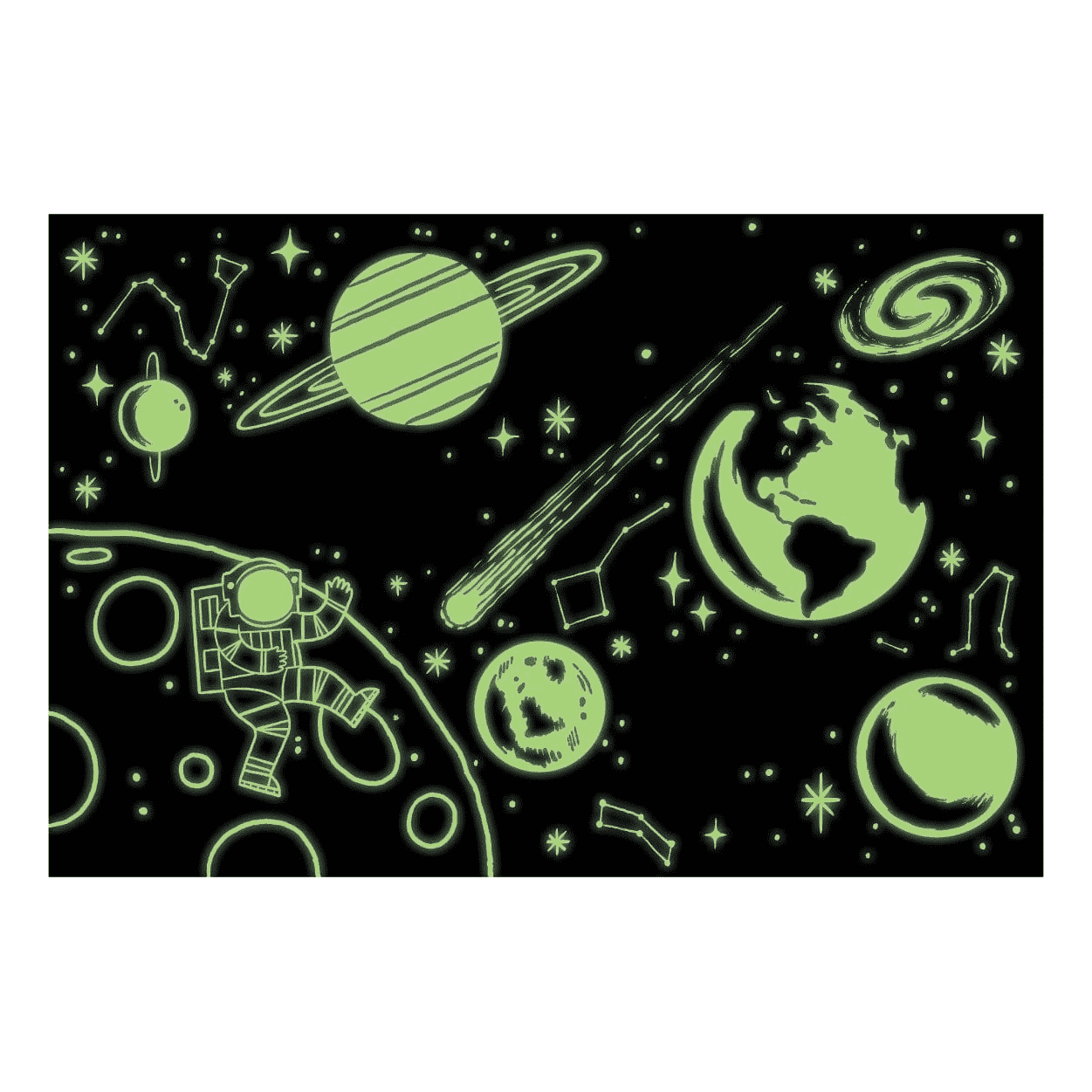 Outer Space Glow-in-the-dark 100 Piece Puzzle