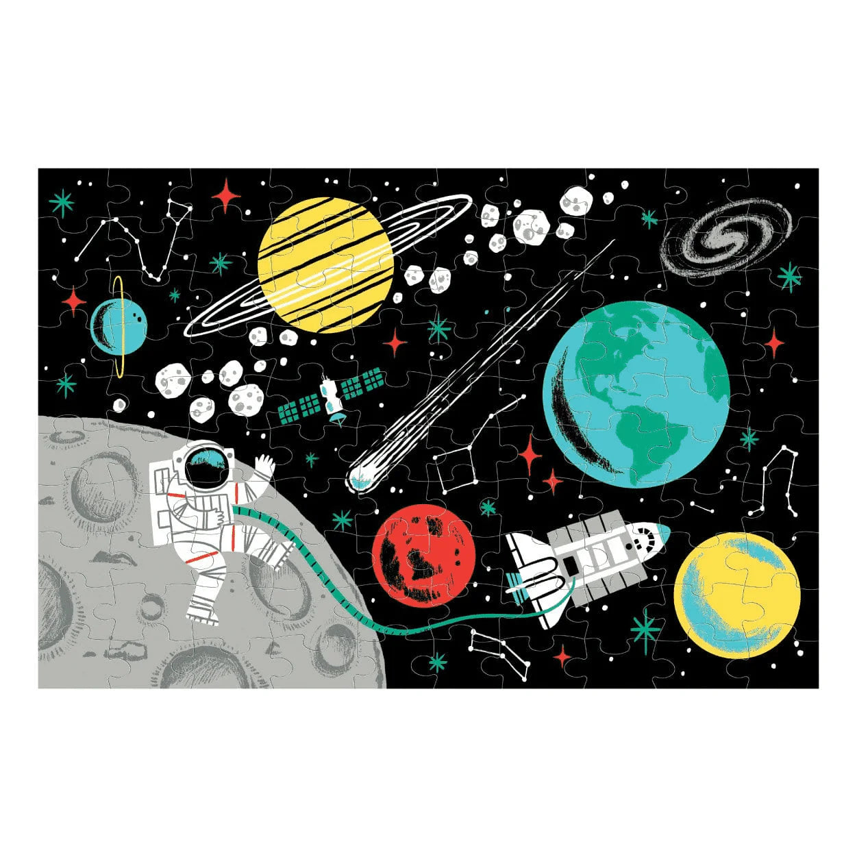Outer Space Glow-in-the-dark 100 Piece Puzzle
