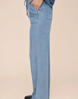 Bella Dahl Pocket Wide Leg Pant-Shadow Blue Wash