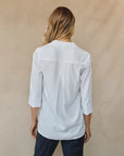 Bella Dahl Shirt Tail Button Down-White