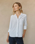 Bella Dahl Shirt Tail Button Down-White