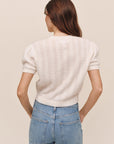 Bella Dahl Short Sleeve Cardigan-Ivory