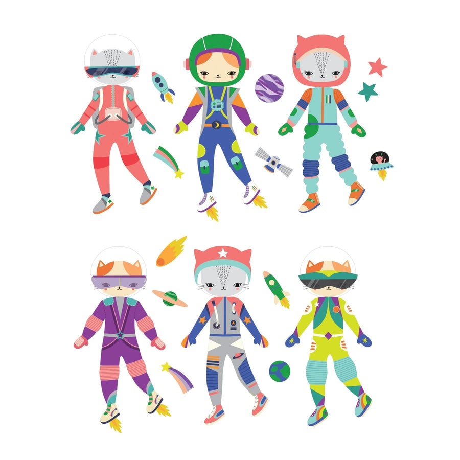 Space Cat Magnetic Tin Play Set