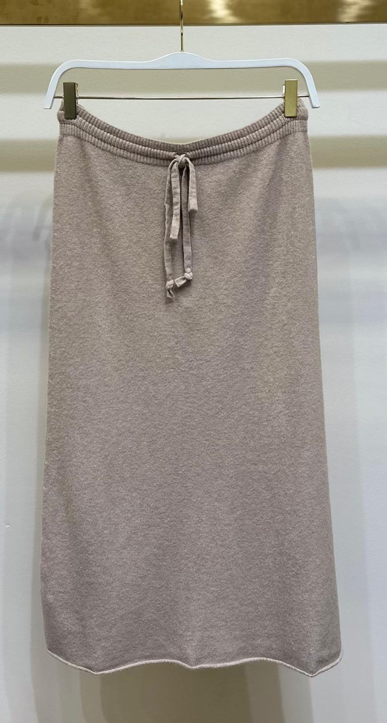 Italian Knit Midi Drawstring Skirt