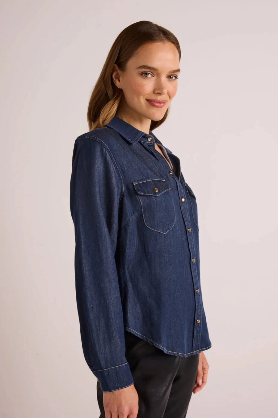 Bella Dahl Dark Denim Western Shirt