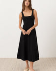 Pact Fit and Flare Square Neck Dress