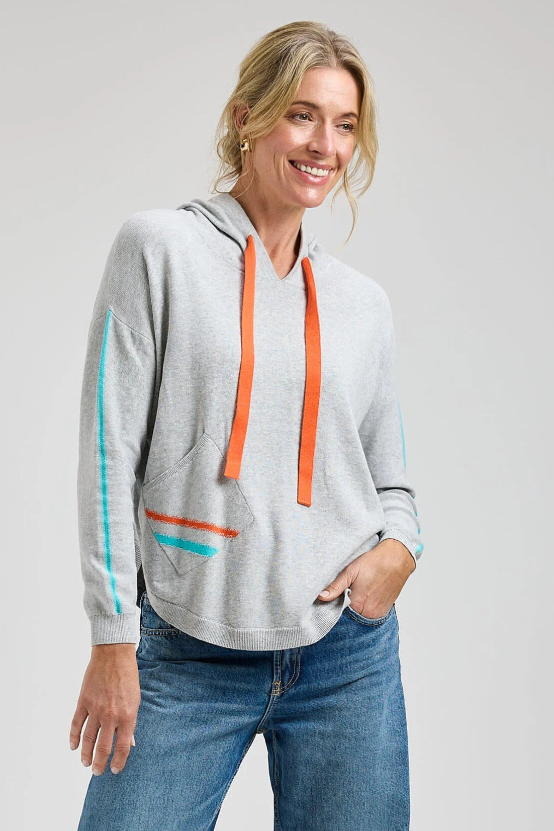 Z&P Threaded Hoodie Pullover Sweater