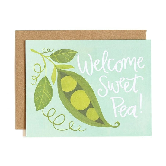 Welcome Sweet Pea Greeting Card