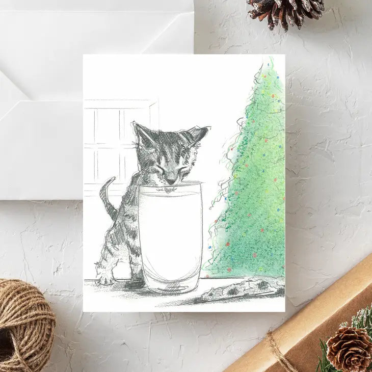 Milk Kitten Holiday Boxed Card Set of 10 Greeting Cards