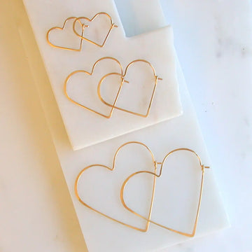 Heart Hoop Earrings