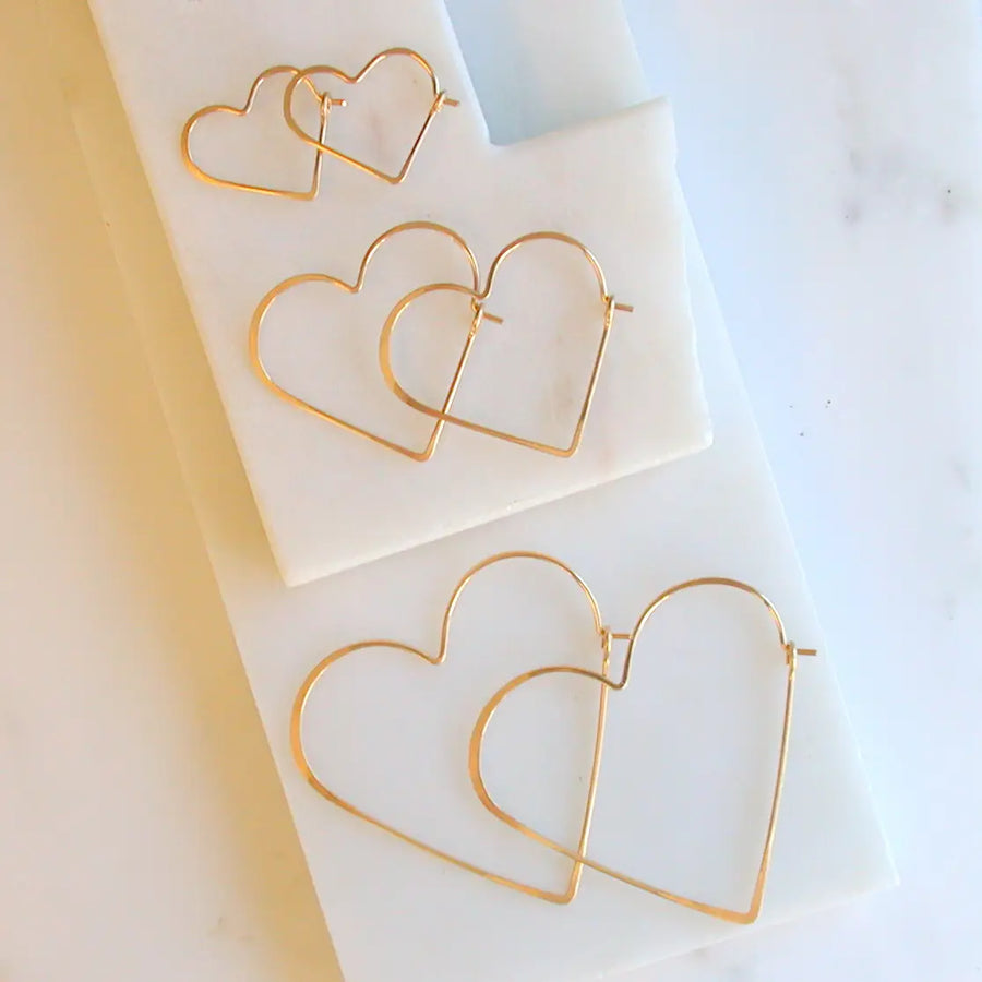 Heart Hoop Earrings