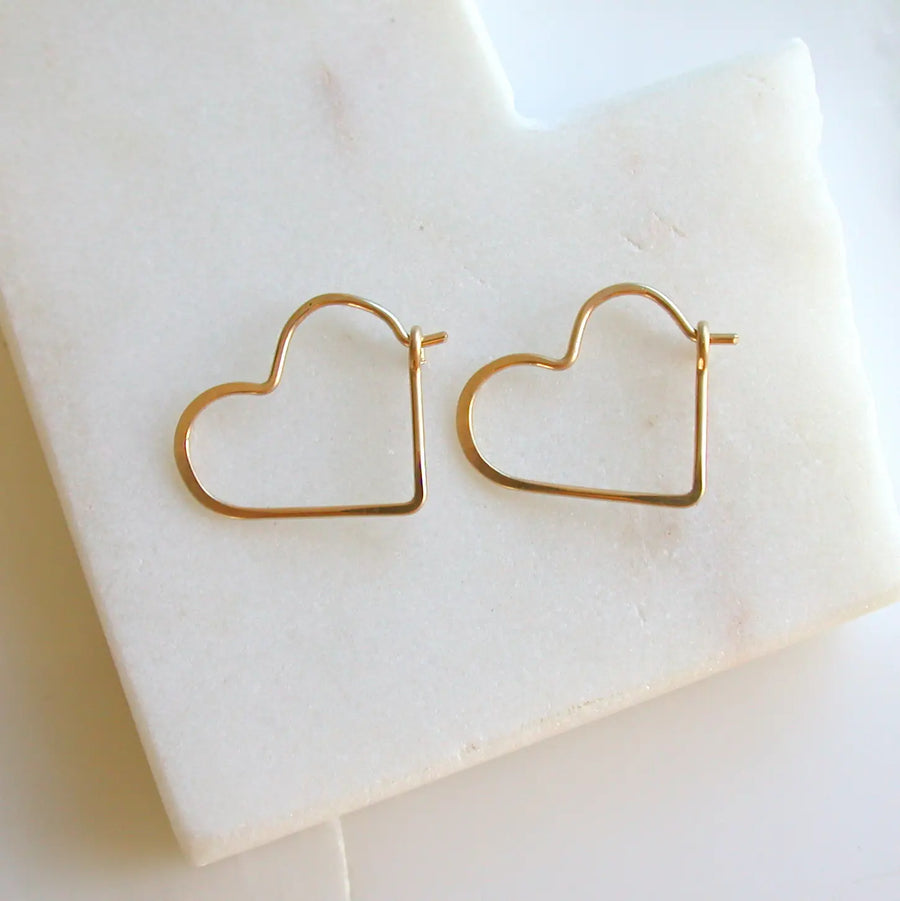 Heart Hoop Earrings