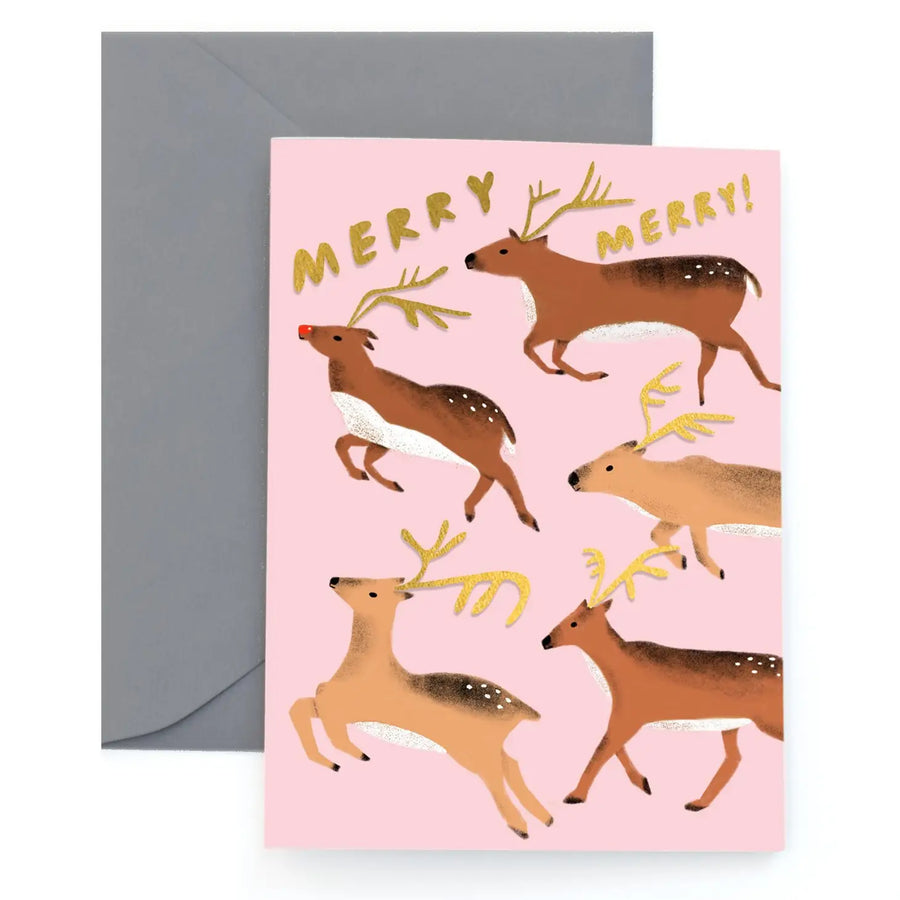 Reindeer Games Holiday Greeting Card Box Set of 8