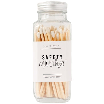 Wooden Colorful Safety Matches - Glass Jar