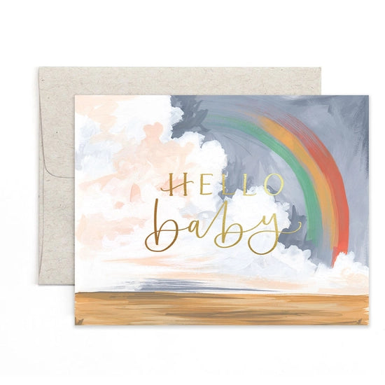 Hello Baby Rainbow Greeting Card