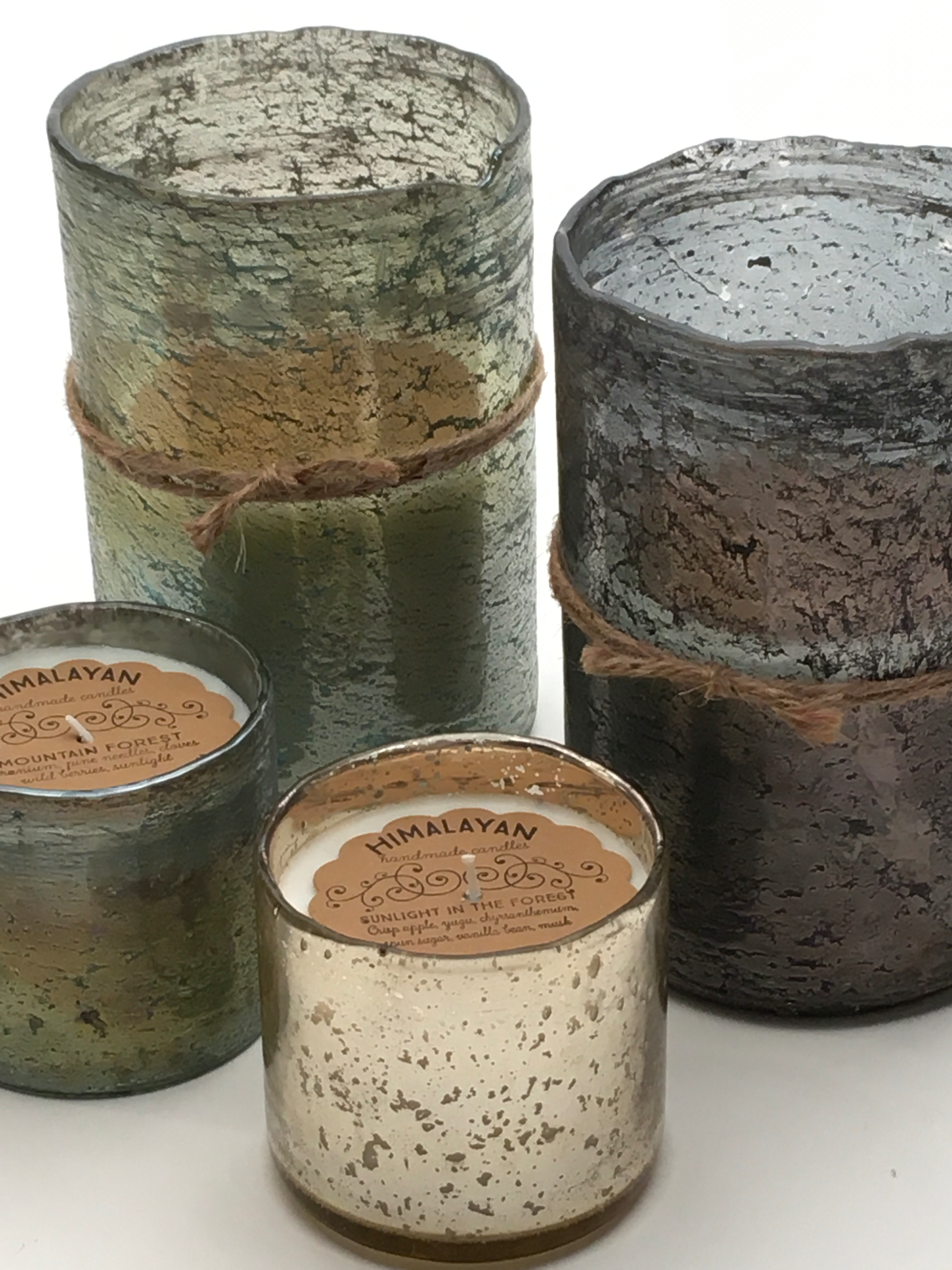 Himalayan Handmade Soy Wax Candles in Artisan Blown Glass Tumbler