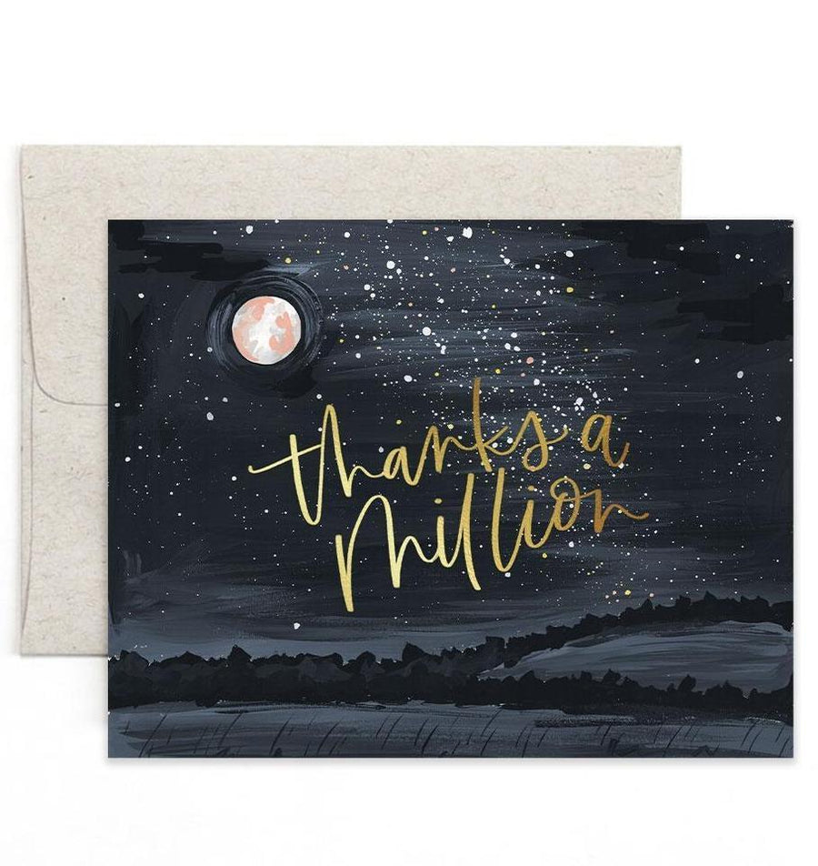 Thanks Starry Night Greeting Card