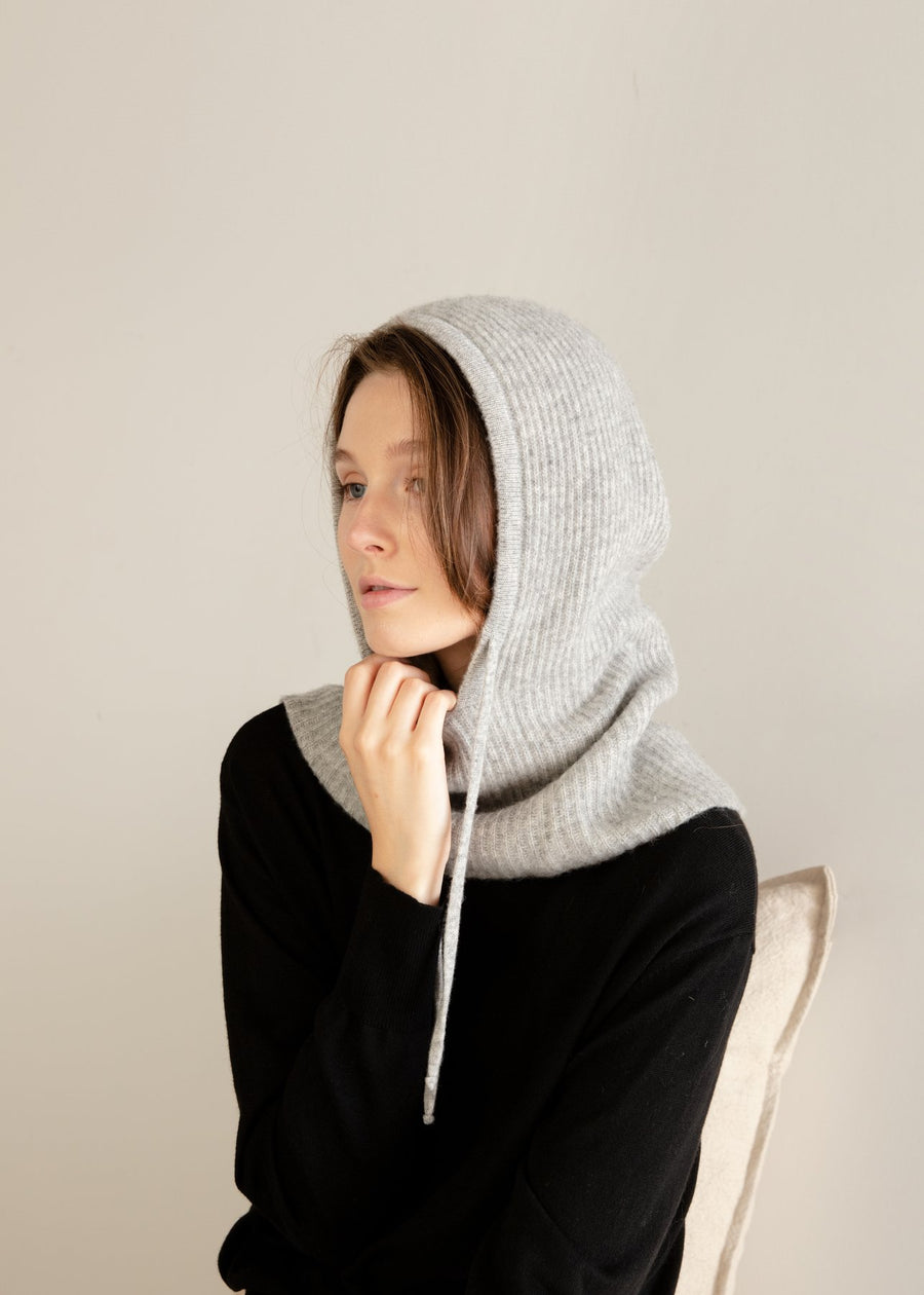 Wool Blended Hoodie Snood