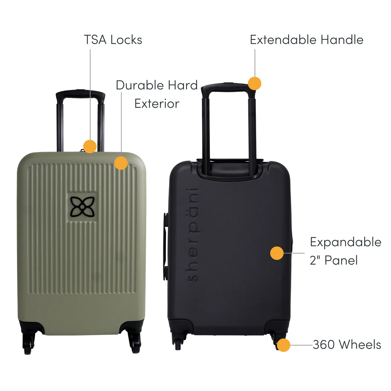 Sherpani Meridian Carry-On Roller Luggage