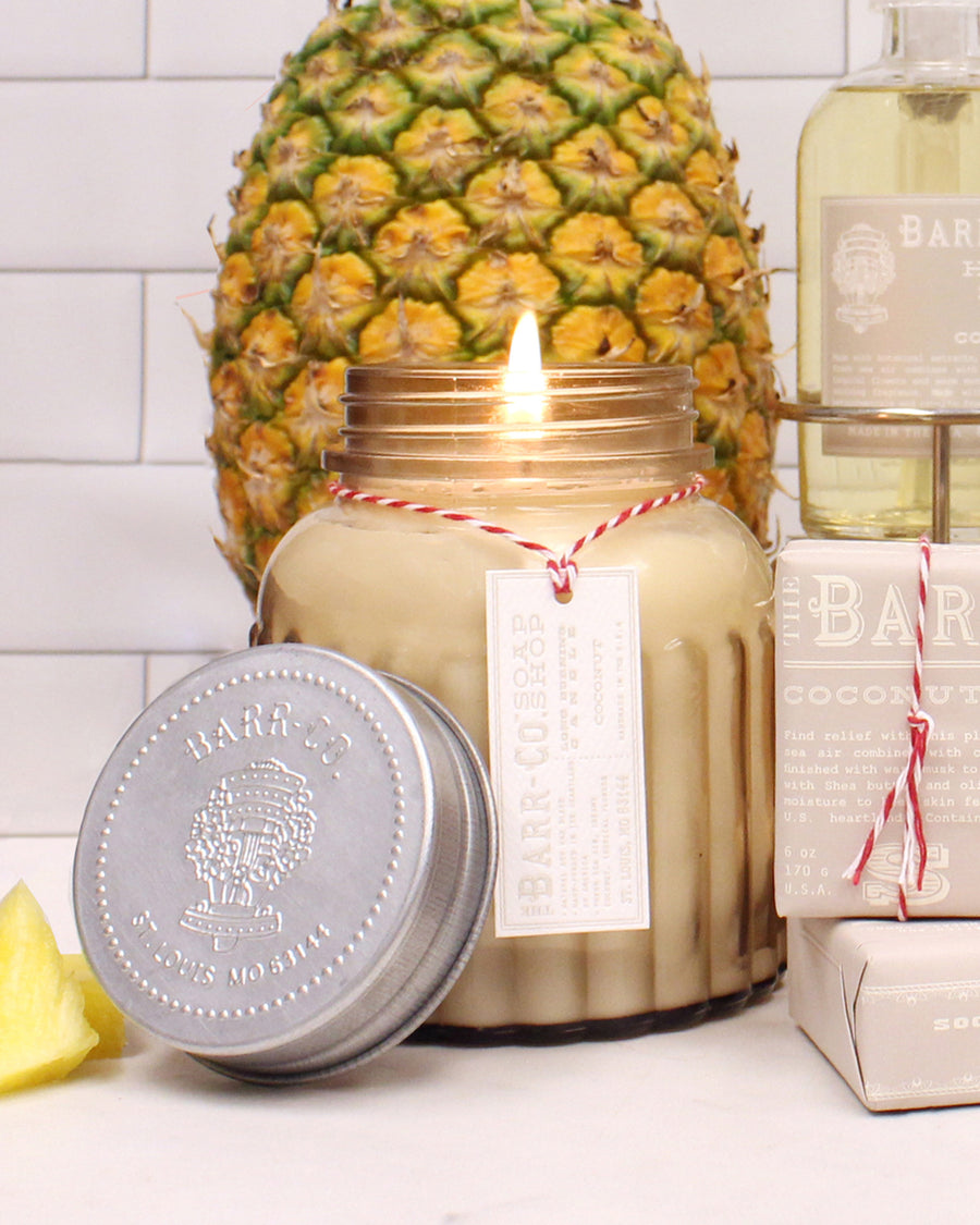 Barr-Co Apothecary Jar Candle-Coconut