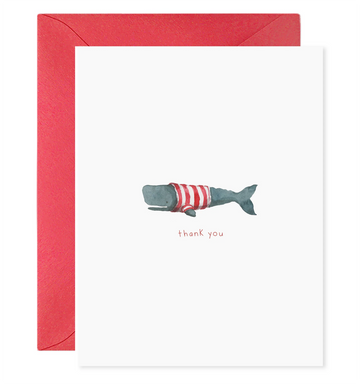 Whale Thanks Card- Box set of 6