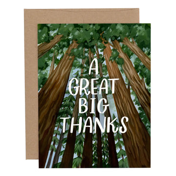 Big Redwood Thanks Greeting Card