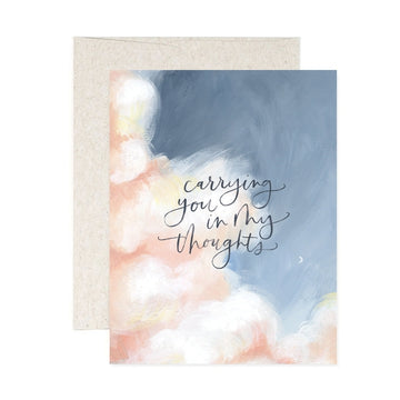 In My Thoughts Clouds Sympathy Card