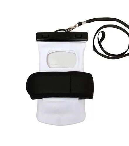 Float Phone Dry Bag With Arm Band - White